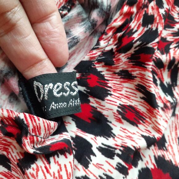 Y2K Red Leopard Prints One Shoulder Elastic Hem Jumpsuit S - Picture 6 of 6